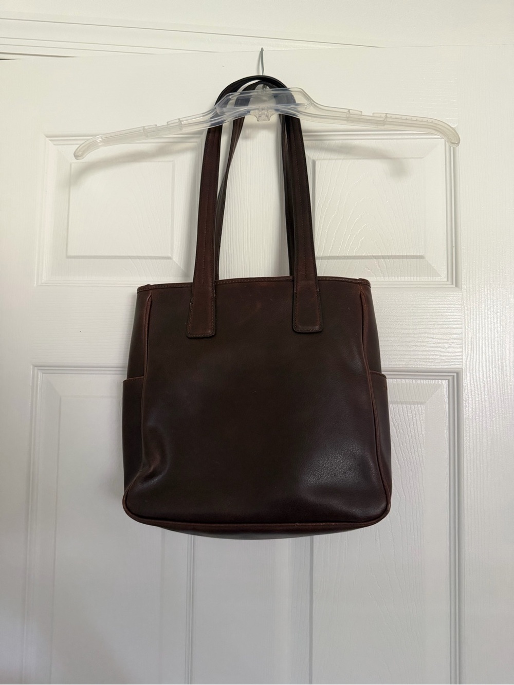 VINTAGE NINE WEST Leather Handbag Dark Brown - Picture 6 of 6